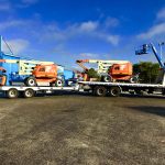 The new drive system on these JLG Knuckles are awesome and very hard to stop in the sand.